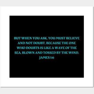 Bible Verse James 1:6 Posters and Art